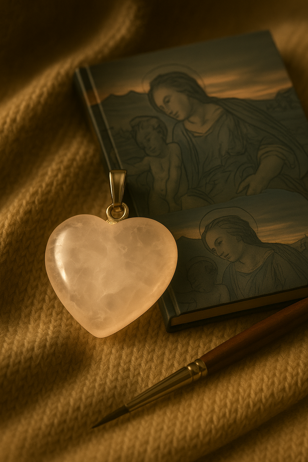 Coeur en cristal de roche