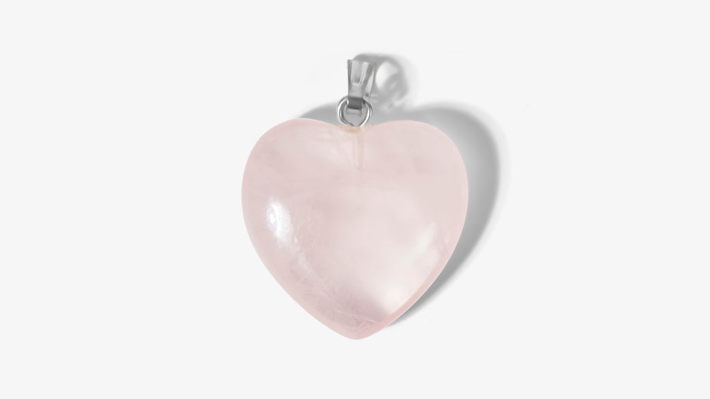 Coeur en quartz rose