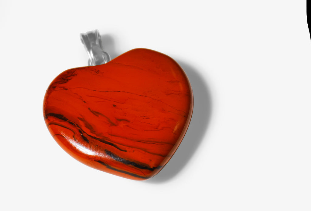 Coeur en jaspe sanguine