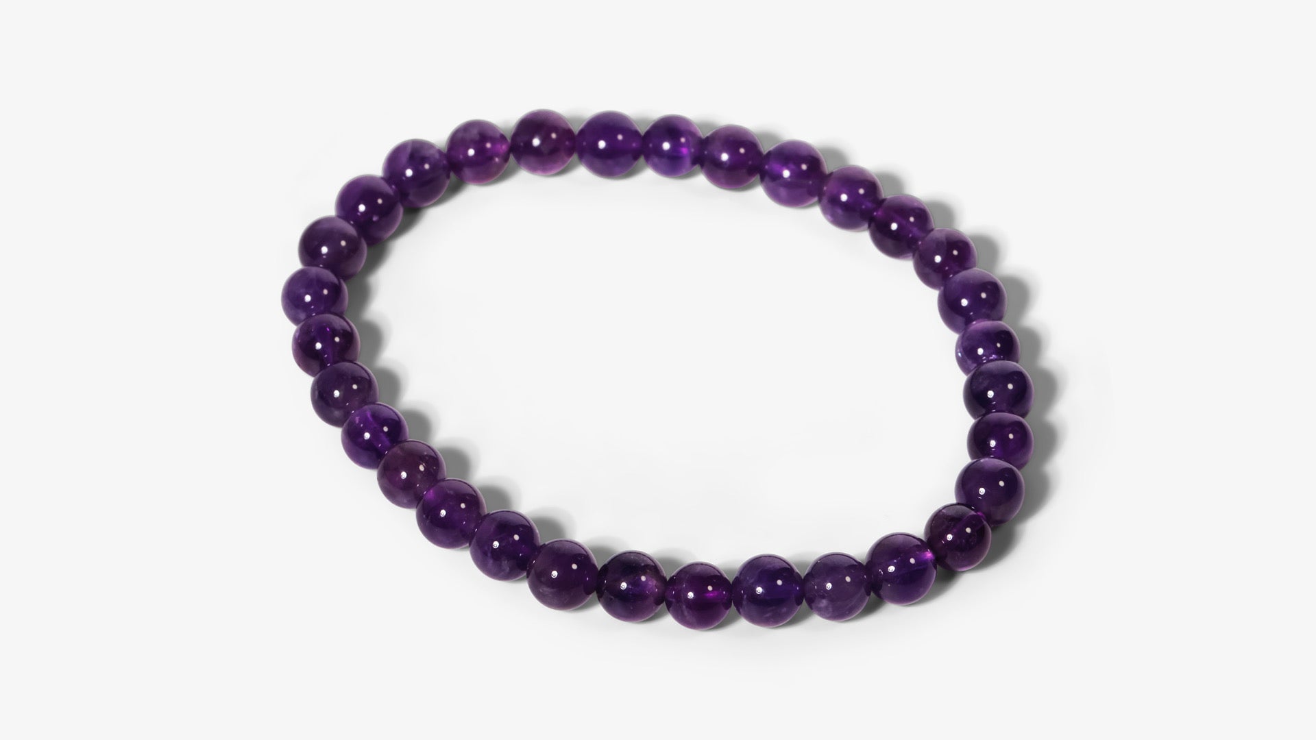 Bracelet Améthystes foncées (perles moyennes)