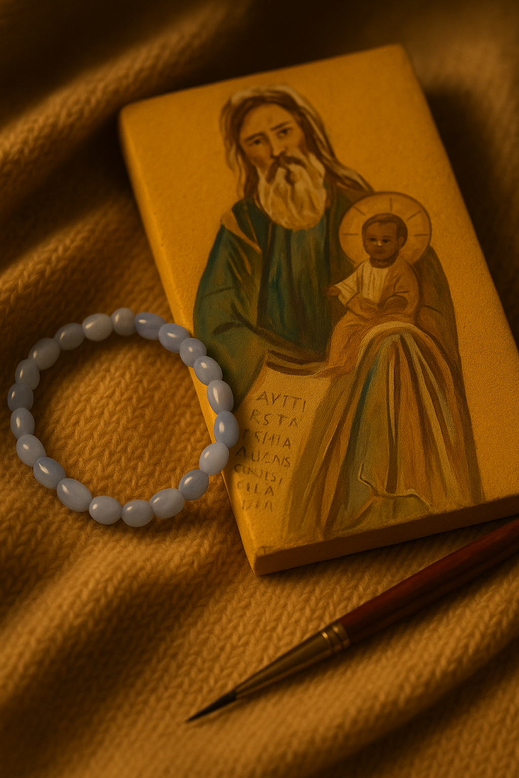 Bracelet en calcédoines (perles fines)