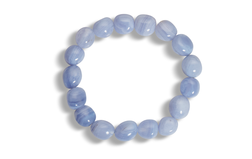Bracelet en Calcédoine bleue