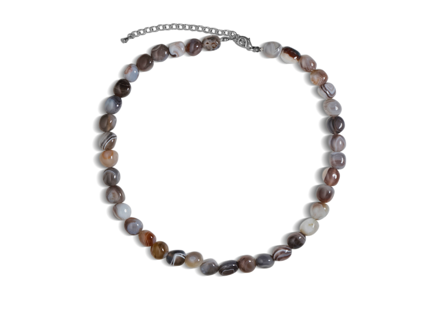 Collier Agates bigarées