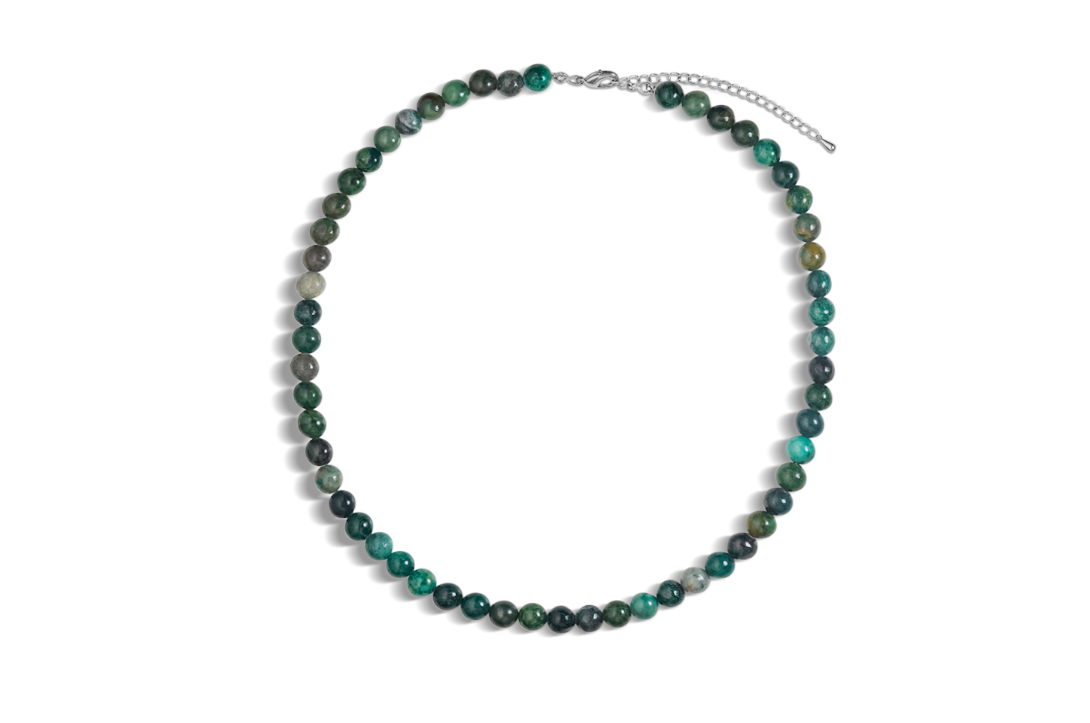 Collier Agate verte