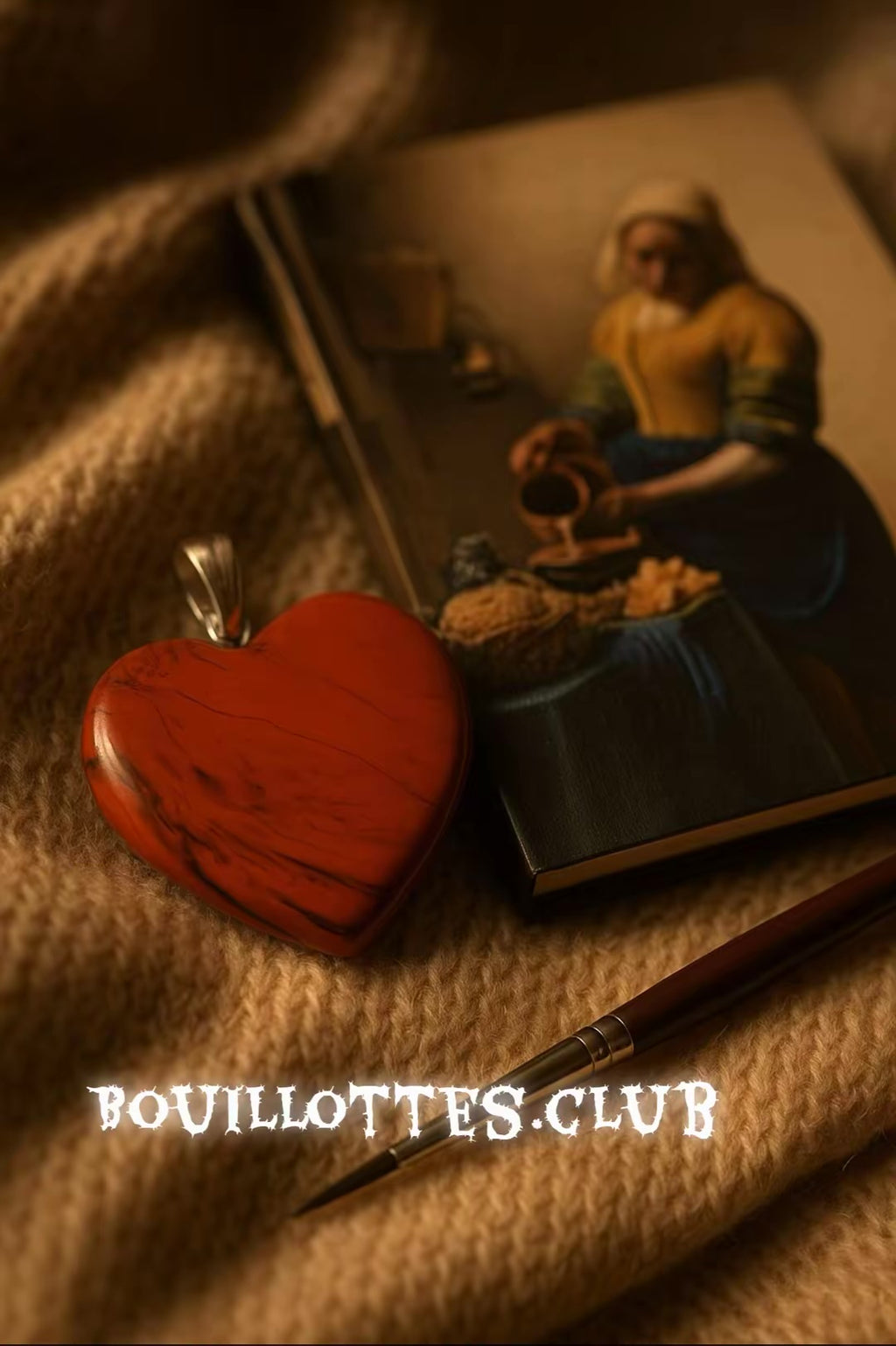 Coeur en jaspe sanguine