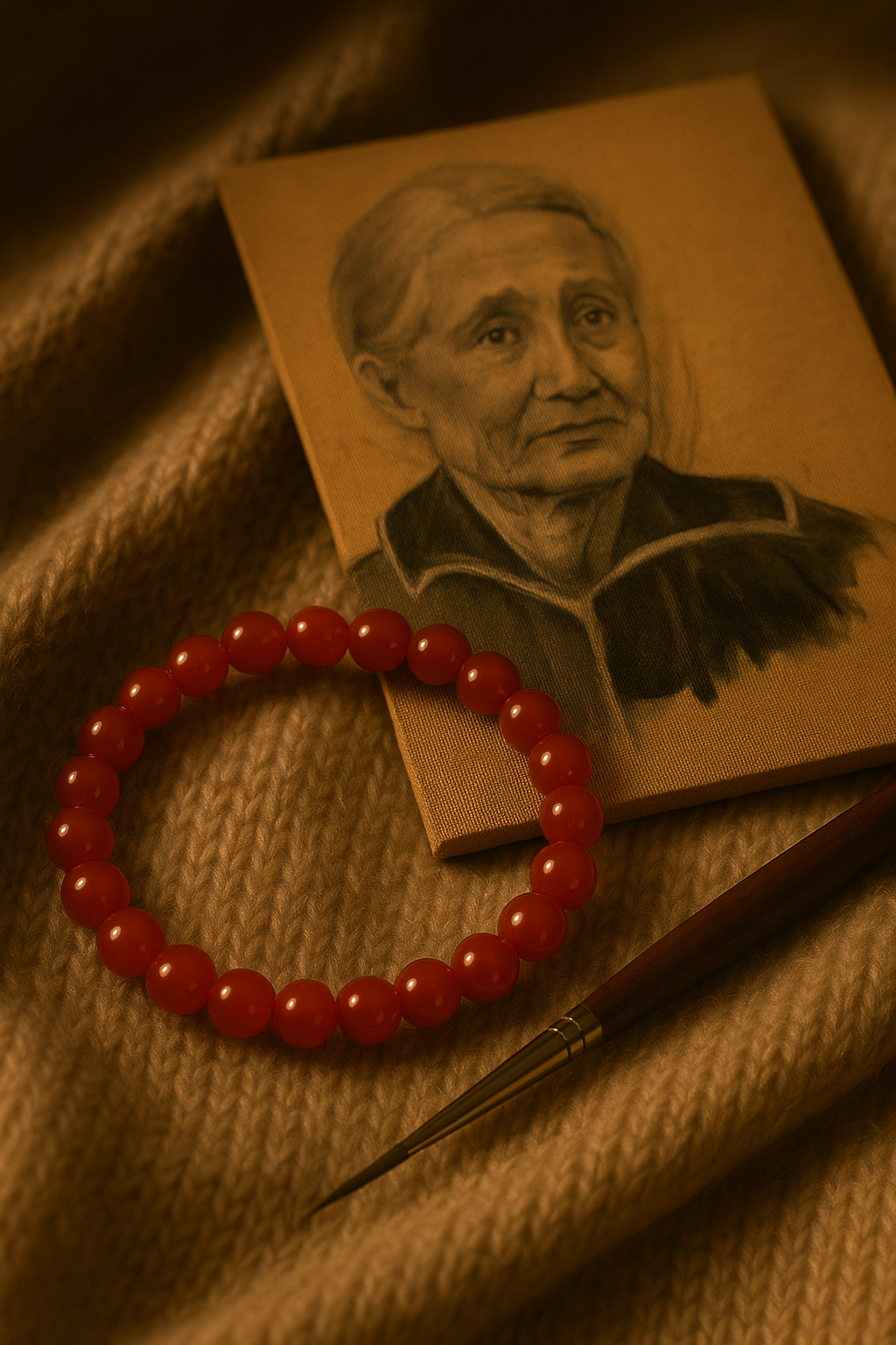 Bracelet en cornalines (grosses perles)