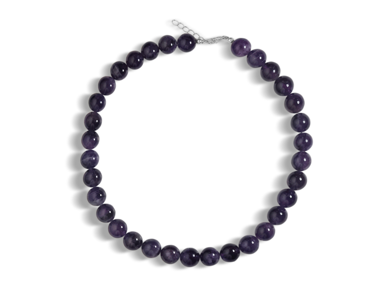 Collier Améthystes foncées (pierres moyennes)