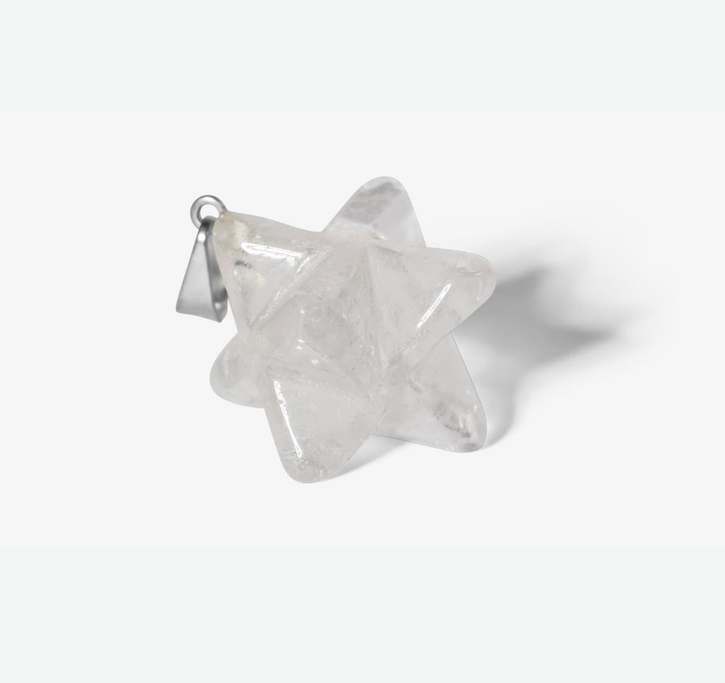 Pendentif - Merkaba en Cristal de roche