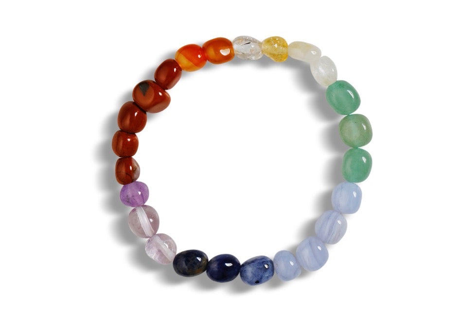 Bracelet 7 chakras (perles moyennes)