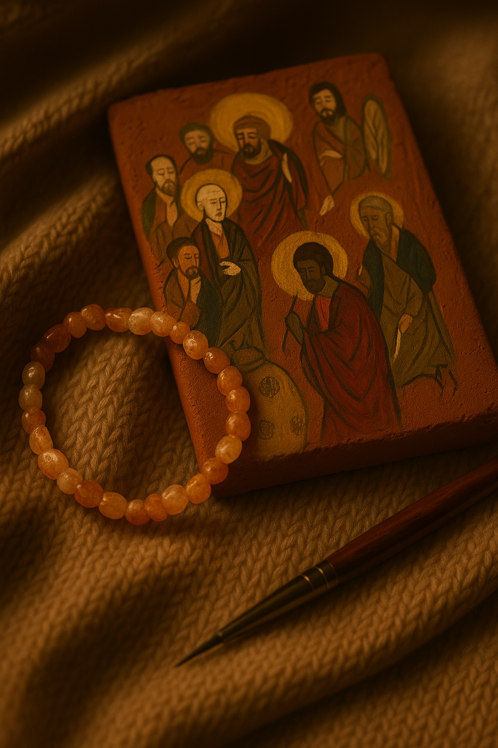 Bracelet en Pierres de Soleil (perles fines et rirrégulières)