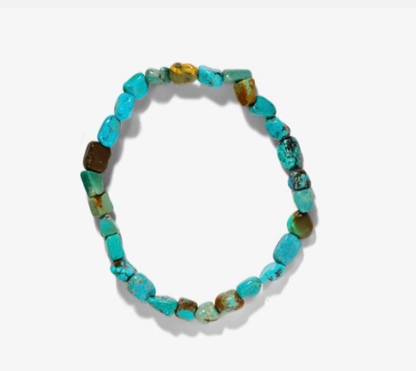 Bracelet en Turquoises (perles irrégulières et fines)