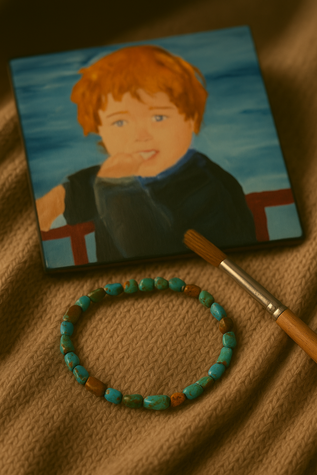 Bracelet en Turquoises (perles irrégulières et fines)